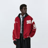 ATRY retro contrast color heavy patch embroidery baseball jacket autumn and winter 24 new American college jacket men