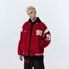 ATRY retro contrast color heavy patch embroidery baseball jacket autumn and winter 24 new American college jacket men