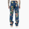 Floral Print Slim Jeans in Blue