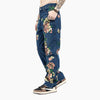 Floral Print Slim Jeans in Blue