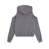 ATRY hollow off-shoulder design sweater for women in spring and autumn, national trend brand, simple hot girl functional hooded hoodie