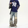 Vintage Camo Patchwork Flare Jeans