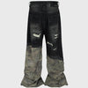 Vintage Camo Patchwork Flare Jeans