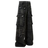 Loose Wide Leg Denim Pants Men Black Baggy Jeans Embroidery Multi Pocket Oversized Cargo Jeans Hip Hop Streetwear Man Jeans