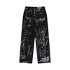 Scribble Art Denim Pants