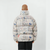 Boxy Graffiti Resistance Neckline Puffer