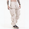 Hip Hop Cargo Pants Y2K Streetwear Men Multi Zipper Pockets Harem Jogger Pants Fashion Harajuku Casual Baggy Streetwear Trousers