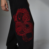 Dragon Embroidery Baggy Jeans Men Streetwear Hip Hop Black Loose Denim Pants