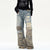 Vintage Camo Patchwork Flare Jeans