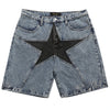 Star Patch Denim Shorts