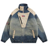 Oversized Padded Vintage Denim Jacket - Vexlly