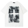 Abstract Crucified Graffiti Graphic Tee